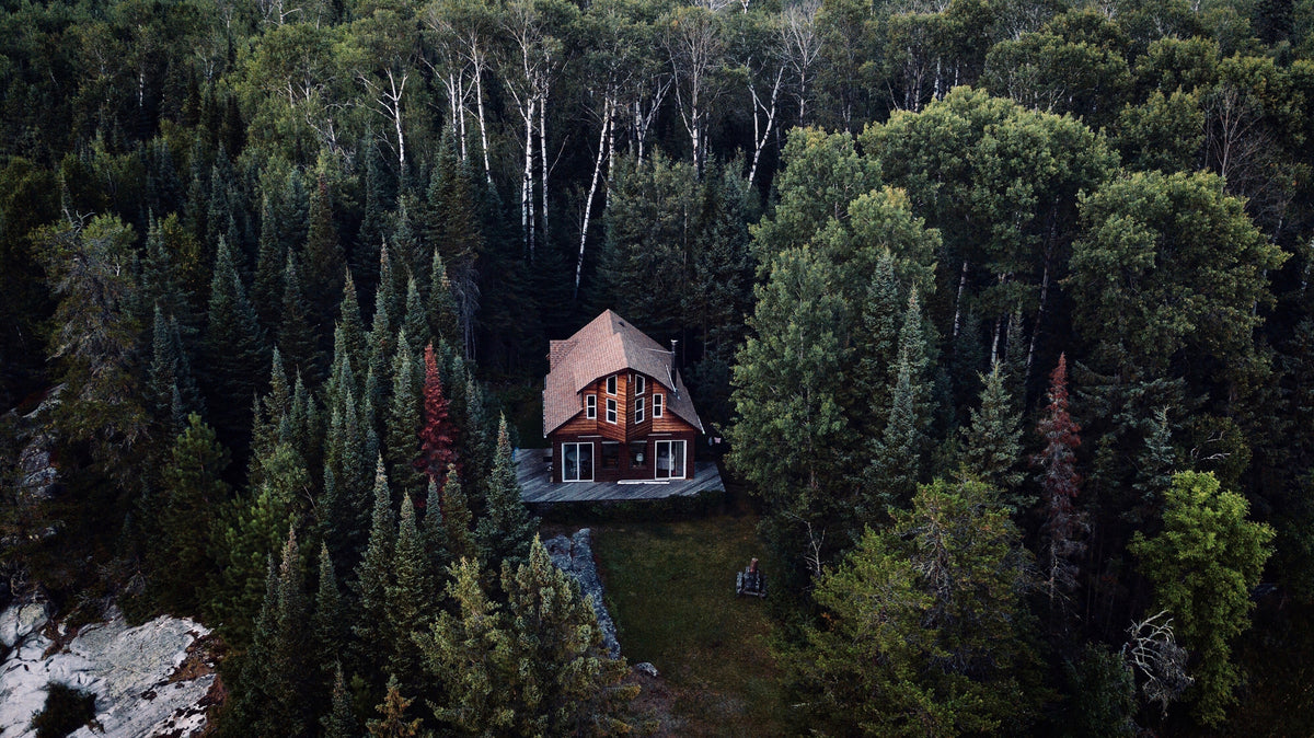 image of cabin in the woods