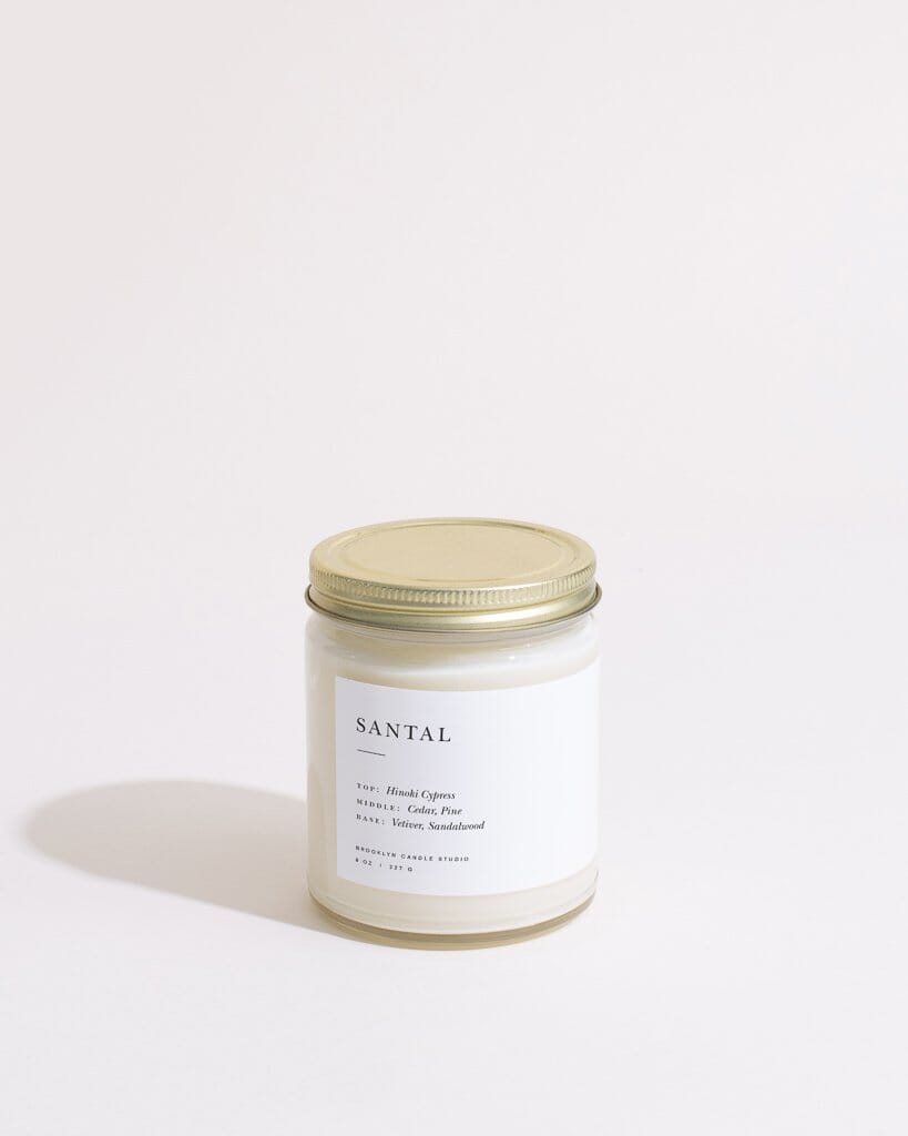 Santal Jar Candle Minimalist Brooklyn Candle Studio