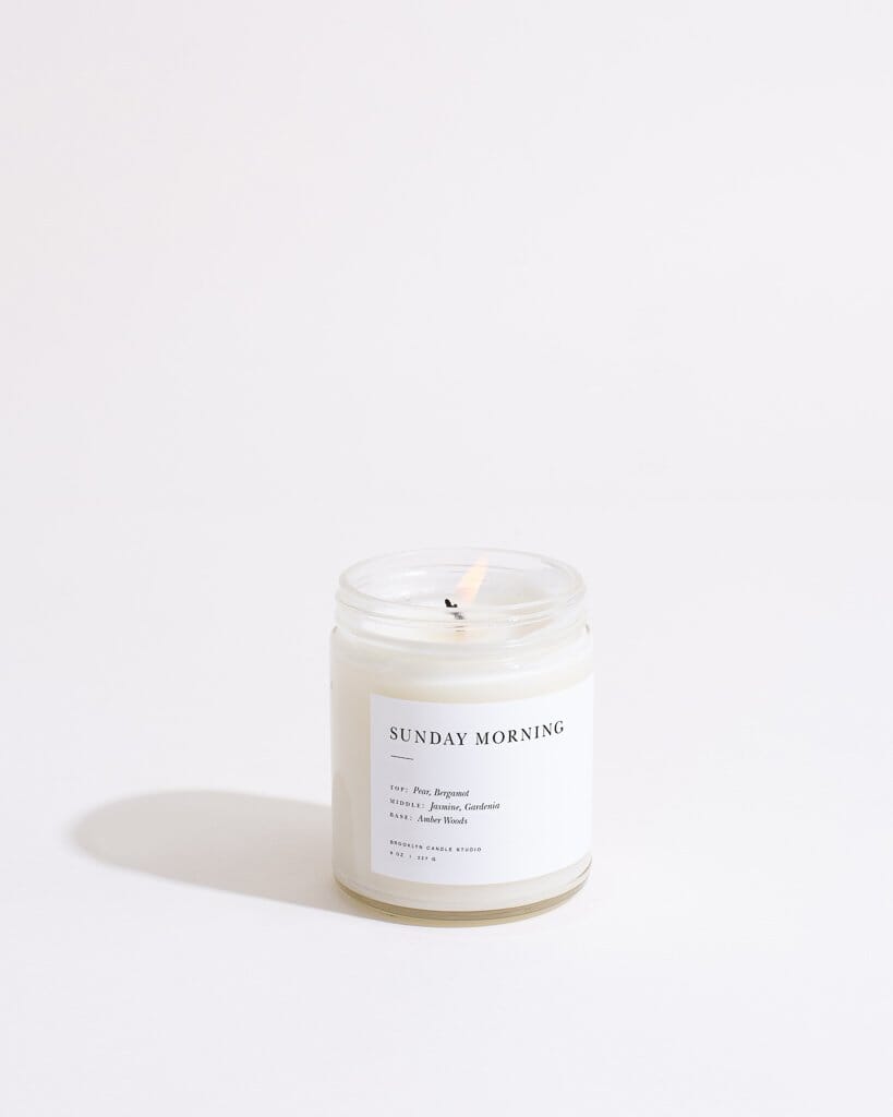 Sunday Morning Jar Candle Minimalist Brooklyn Candle Studio