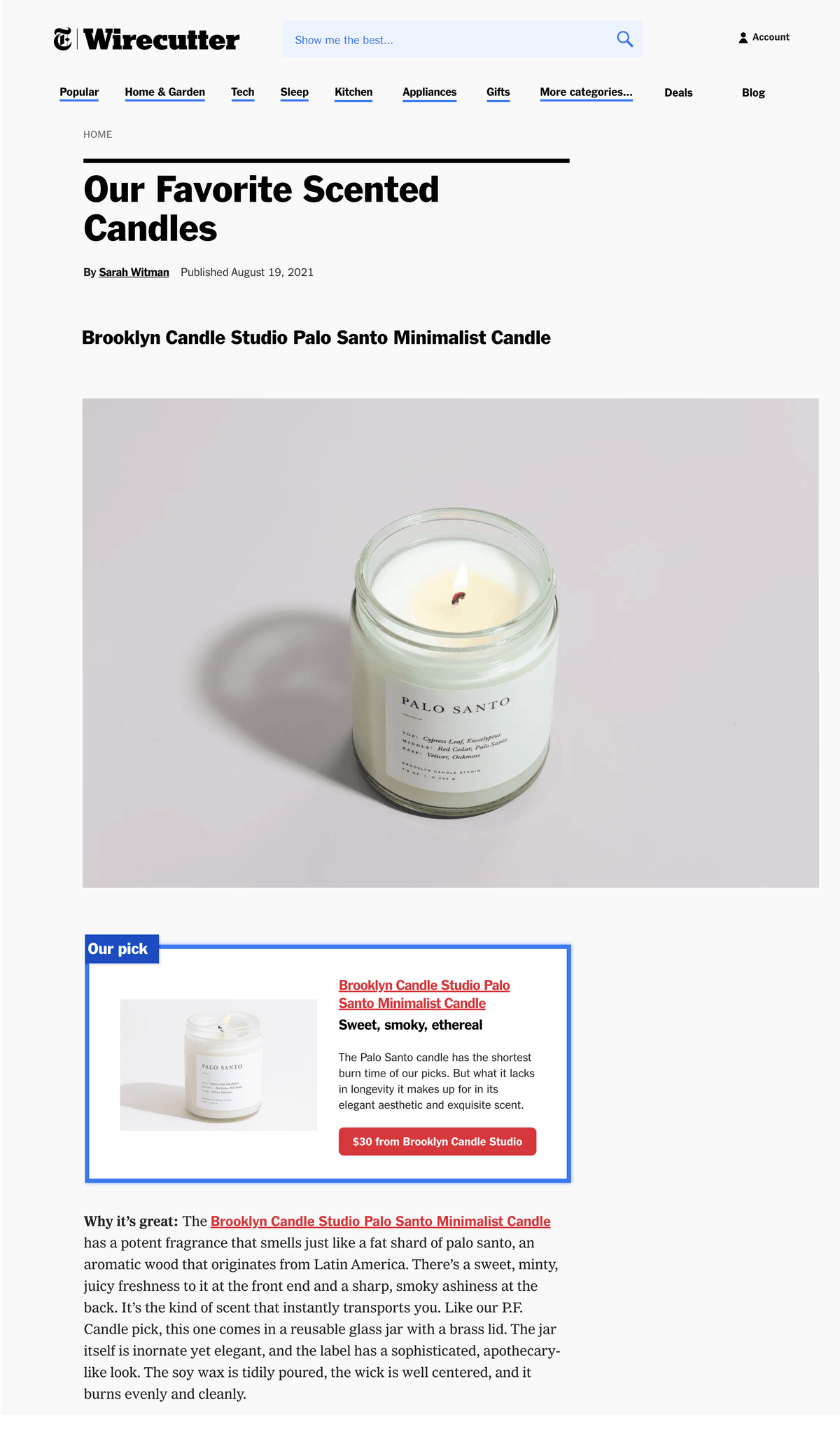 NYT Wirecutter Feature: August 2021