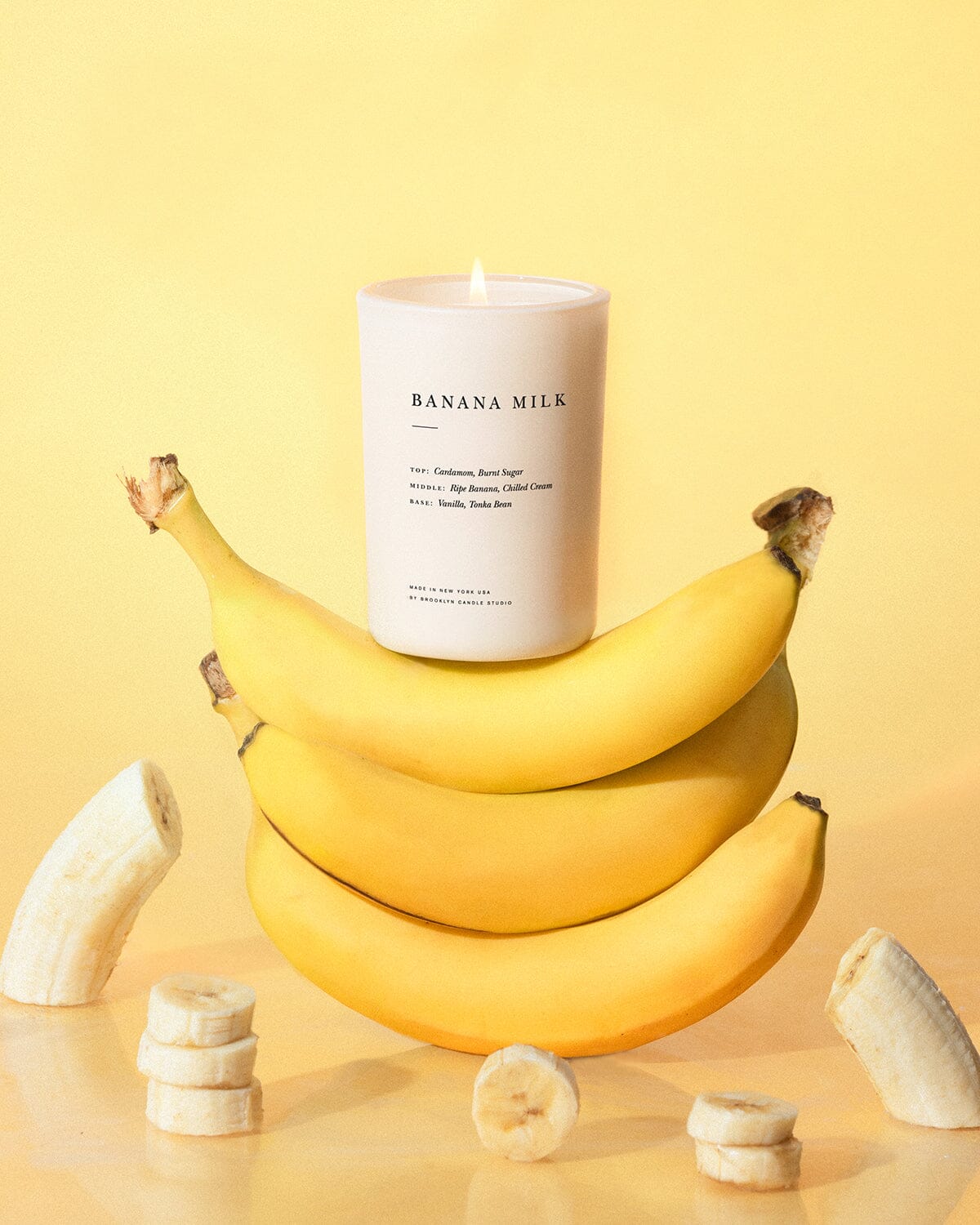 Limited Edition Banana Milk Candle First Friday Flames 2026 Brooklyn Candle Studio 