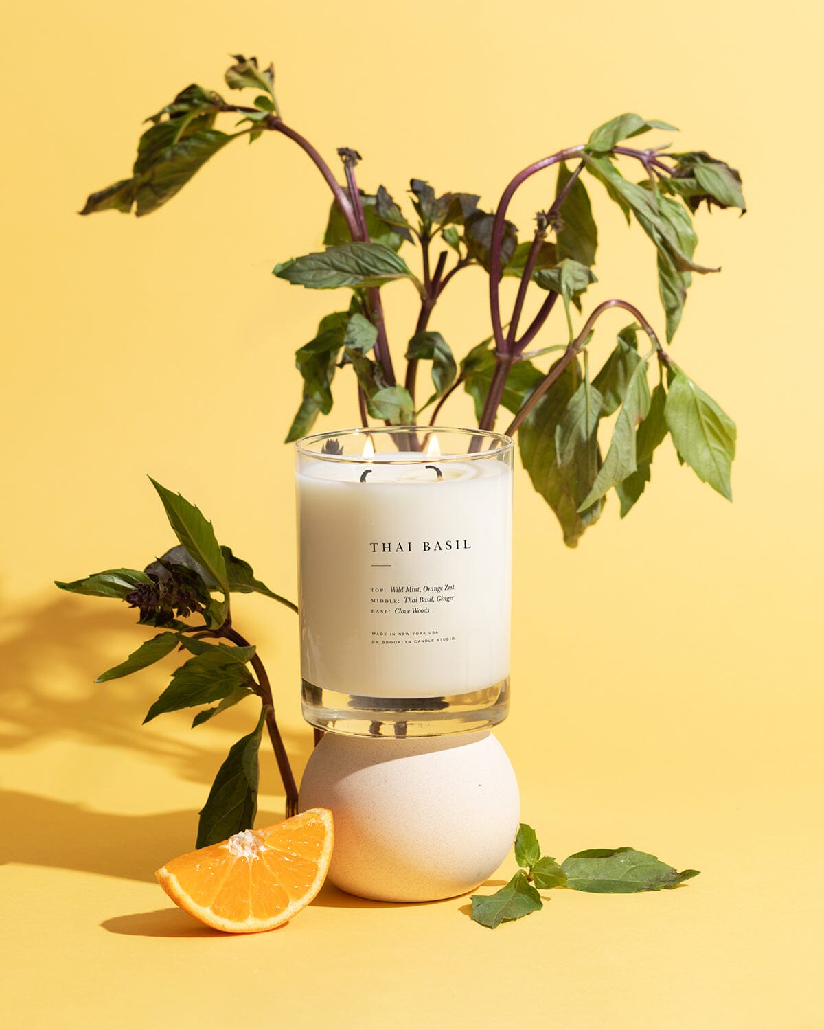 Thai Basil Classic 2-Wick Candle Escapist Collection Brooklyn Candle Studio 