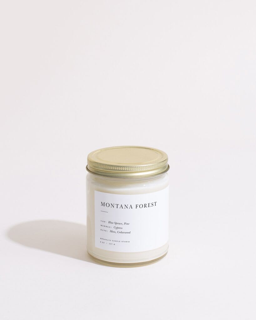 Montana Forest Jar Candle Minimalist Brooklyn Candle Studio 